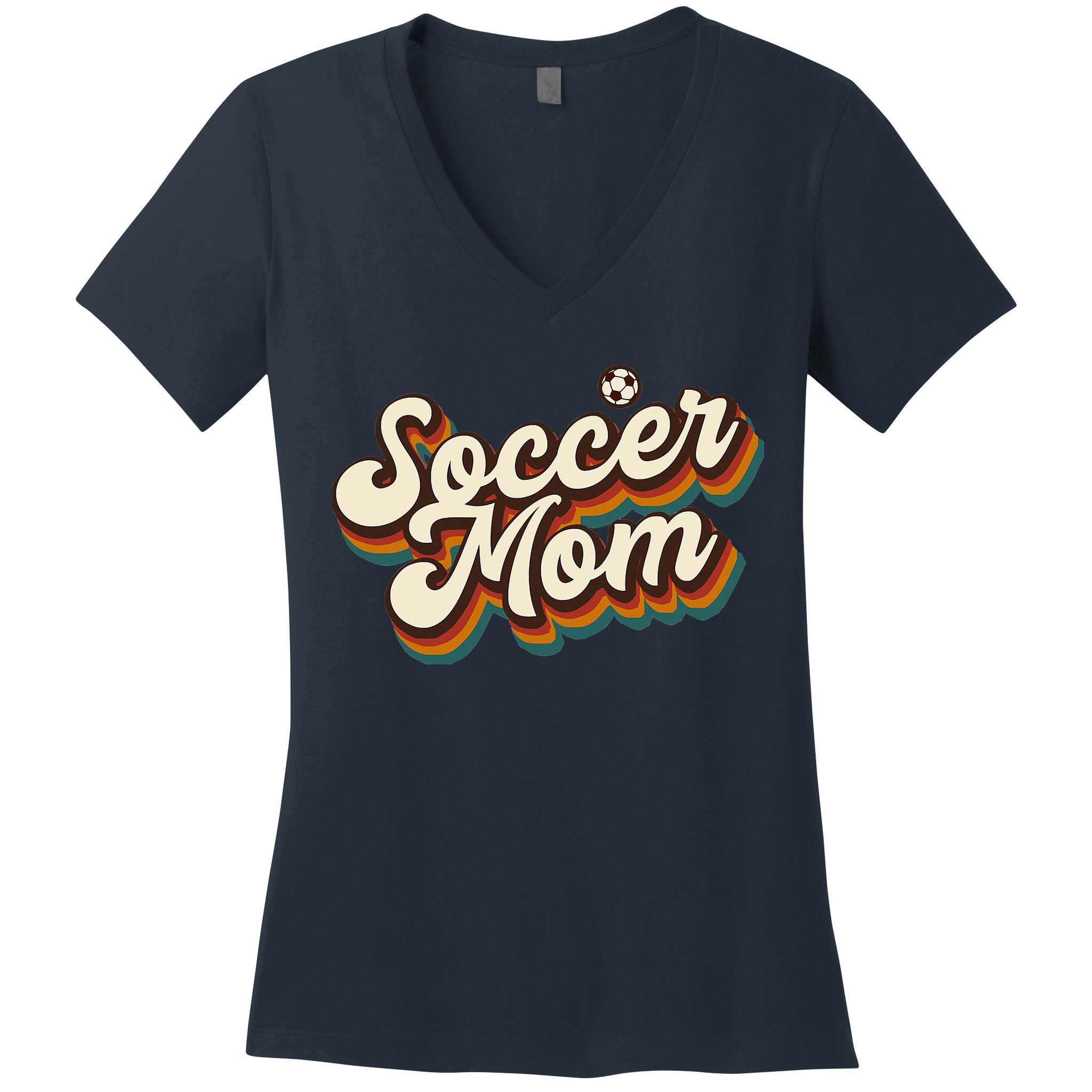 Retro Soccer Mom Graphic Soccer Mom Women's V-Neck T-Shirt