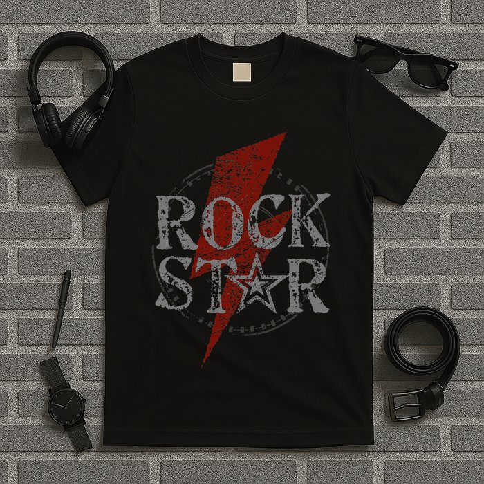 Rock Star Music Fan Gift Rock N Roll Star T-Shirt