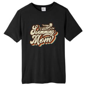 Retro Swimming Mom Sports Mama Mothers Day Gift Tall Fusion ChromaSoft Performance T-Shirt