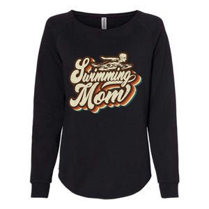 Retro Swimming Mom Sports Mama Mothers Day Gift Womens California Wash Sweatshirt