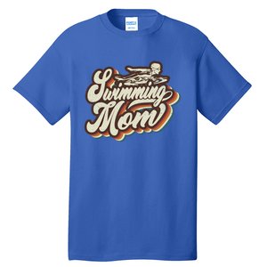 Retro Swimming Mom Sports Mama Mothers Day Gift Tall T-Shirt