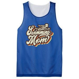 Retro Swimming Mom Sports Mama Mothers Day Gift Mesh Reversible Basketball Jersey Tank