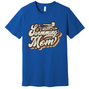 Retro Swimming Mom Sports Mama Mothers Day Gift Premium T-Shirt