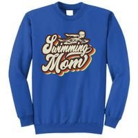 Retro Swimming Mom Sports Mama Mothers Day Gift Tall Sweatshirt