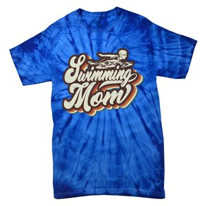 Retro Swimming Mom Sports Mama Mothers Day Gift Tie-Dye T-Shirt