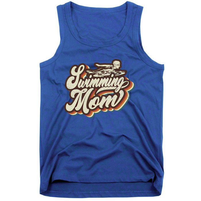 Retro Swimming Mom Sports Mama Mothers Day Gift Tank Top