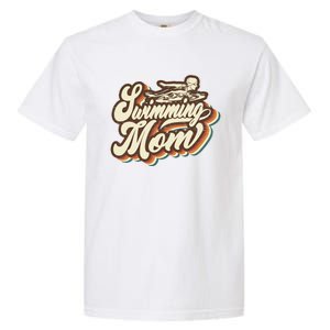 Retro Swimming Mom Sports Mama Mothers Day Gift Garment-Dyed Heavyweight T-Shirt