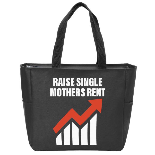 Raise Single Mothers Rent Quote Zip Tote Bag