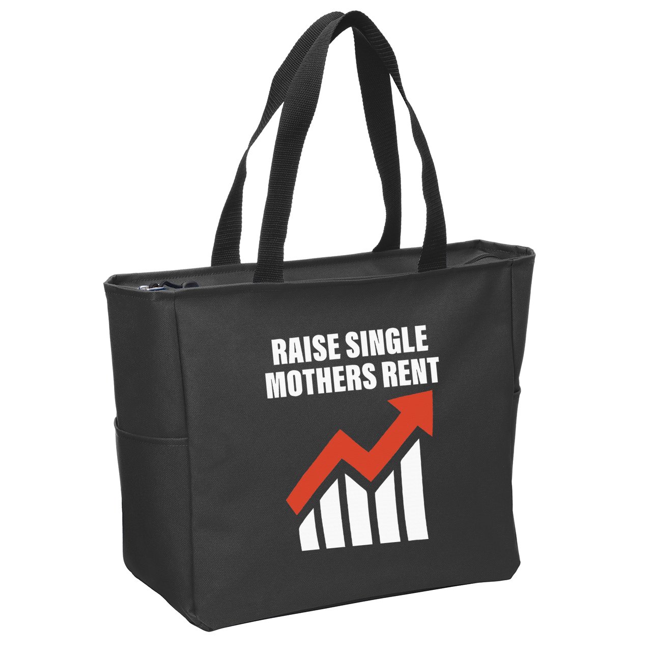Raise Single Mothers Rent Quote Zip Tote Bag