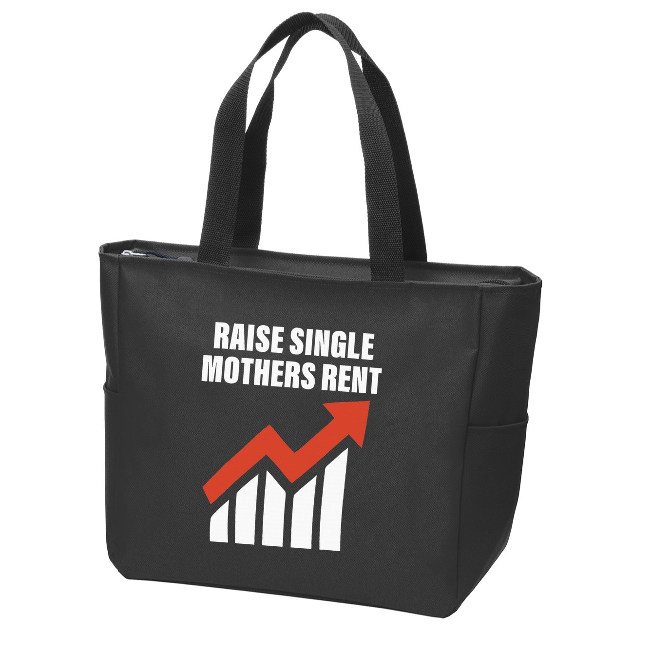 Raise Single Mothers Rent Quote Zip Tote Bag