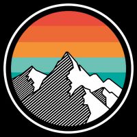 Retro Sunset Mountain City Backpack