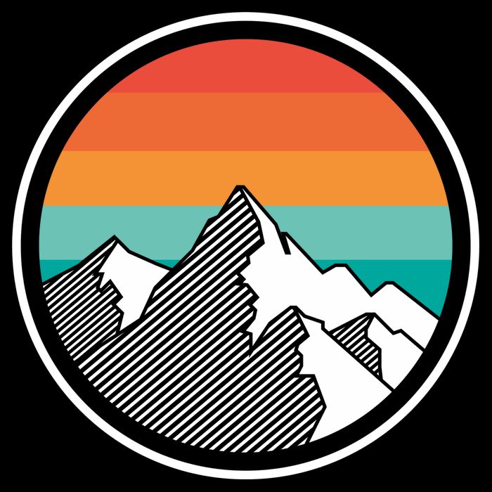 Retro Sunset Mountain City Backpack