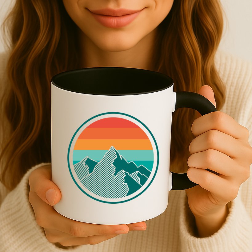 Retro Sunset Mountain Mug