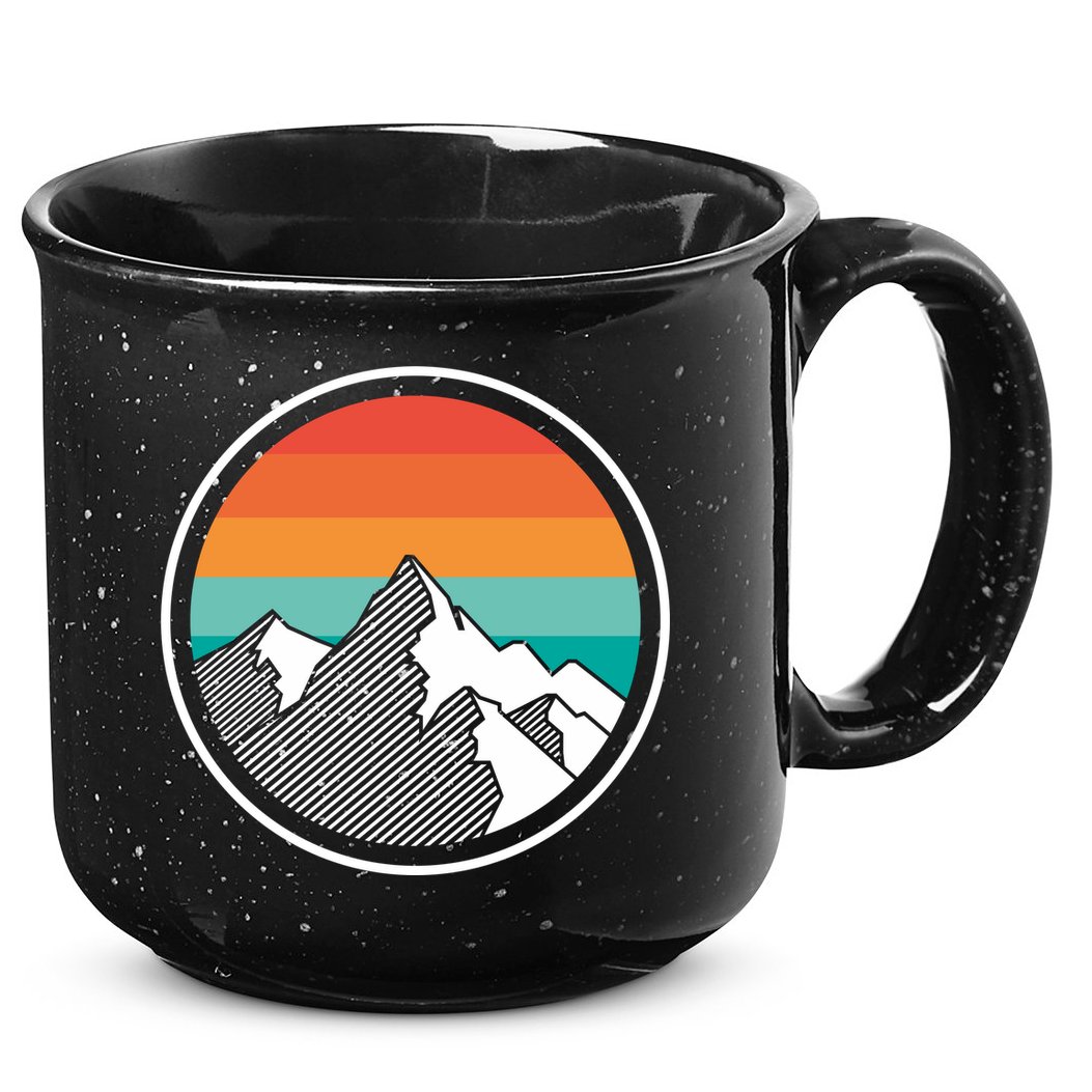 Retro Sunset Mountain 15oz Campfire Ceramic Mug