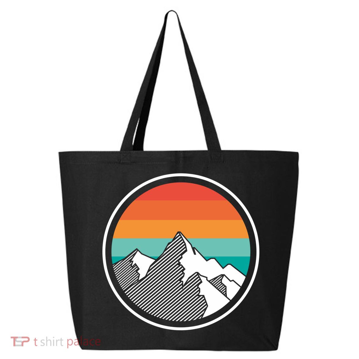 Retro Sunset Mountain 25L Jumbo Tote