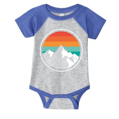 Retro Sunset Mountain Infant Baby Jersey Bodysuit