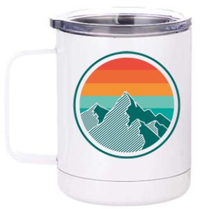 Retro Sunset Mountain 12 oz Stainless Steel Tumbler Cup