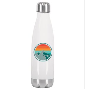 Retro Sunset Mountain Stainless Steel Insulated Water Bottle