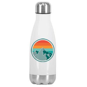 Retro Sunset Mountain Stainless Steel Insulated Water Bottle