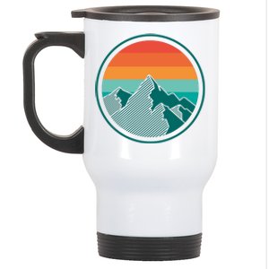 Retro Sunset Mountain Stainless Steel Travel Mug