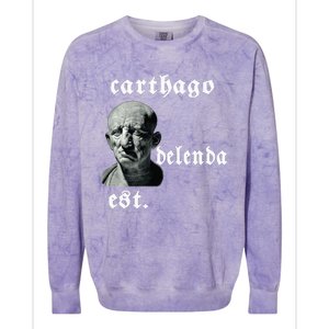 Roman Senator Marco PóRcio CatãO Quote Carthago Delenda Est Colorblast Crewneck Sweatshirt