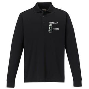 Roman Senator Marco PóRcio CatãO Quote Carthago Delenda Est Performance Long Sleeve Polo