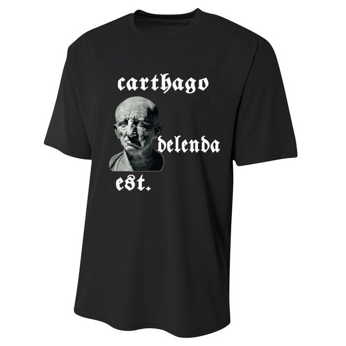 Roman Senator Marco PóRcio CatãO Quote Carthago Delenda Est Performance Sprint T-Shirt