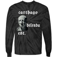 Roman Senator Marco PóRcio CatãO Quote Carthago Delenda Est Tie-Dye Long Sleeve Shirt