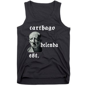 Roman Senator Marco PóRcio CatãO Quote Carthago Delenda Est Tank Top