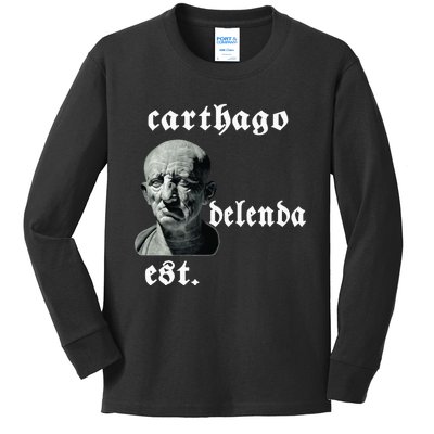 Roman Senator Marco PóRcio CatãO Quote Carthago Delenda Est Kids Long Sleeve Shirt