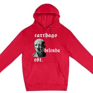 Roman Senator Marco PóRcio CatãO Quote Carthago Delenda Est Premium Pullover Hoodie