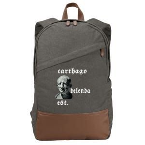 Roman Senator Marco PóRcio CatãO Quote Carthago Delenda Est Cotton Canvas Backpack