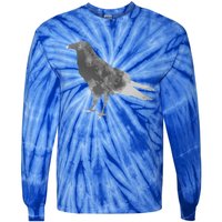 Raven Silhouette Moon For Halloween Witches Gift Tie-Dye Long Sleeve Shirt