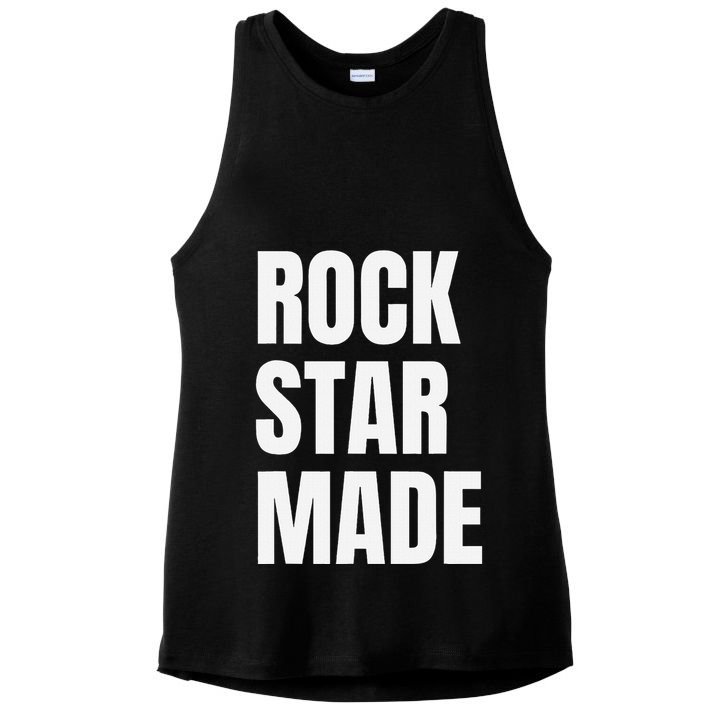 Rock Star Made Rockstar Made Rap Hip Hop Trap Ladies PosiCharge Tri-Blend Wicking Tank