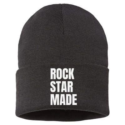 Rock Star Made Rockstar Made Rap Hip Hop Trap Sustainable Knit Beanie