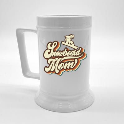 Retro Snowboard Mom Sports Mama Mothers Day Beer Stein