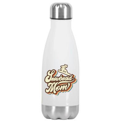 Retro Snowboard Mom Sports Mama Mothers Day Stainless Steel Insulated Water Bottle