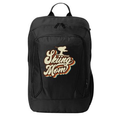 Retro Skiing Mom Sports Mama Mothers Day Gift City Backpack