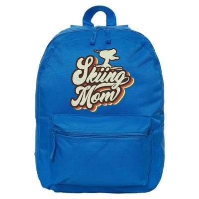 Retro Skiing Mom Sports Mama Mothers Day Gift 16 in Basic Backpack