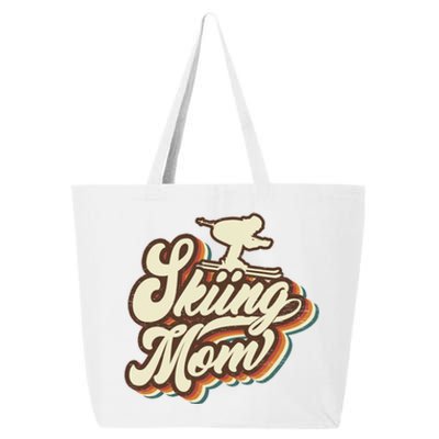 Retro Skiing Mom Sports Mama Mothers Day Gift 25L Jumbo Tote