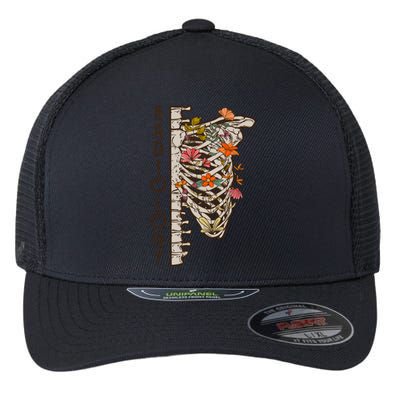 Radiology Skeleton Nurse Flexfit Unipanel Trucker Cap