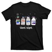 Retro Silent Night Icu Nurse Christmas Intensive Care Unit T-Shirt