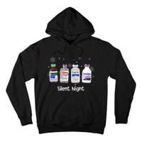 Retro Silent Night Icu Nurse Christmas Intensive Care Unit Tall Hoodie