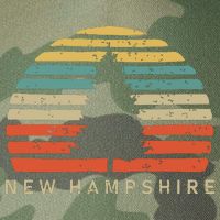 Retro Sunset New Hampshire Pine Tree Legacy Tie Dye Trucker Hat