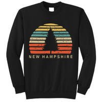 Retro Sunset New Hampshire Pine Tree Sweatshirt