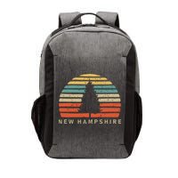 Retro Sunset New Hampshire Pine Tree Vector Backpack
