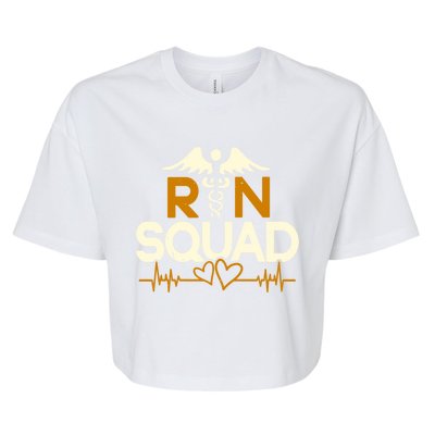 Rn Squad Nursing Student Future Nurses Novelty Gift Bella+Canvas Jersey Crop Tee