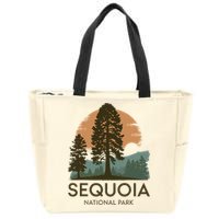 Retro Sequoia National Park Novelty Vacation Tree Minimalist Zip Tote Bag