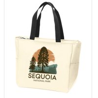 Retro Sequoia National Park Novelty Vacation Tree Minimalist Zip Tote Bag