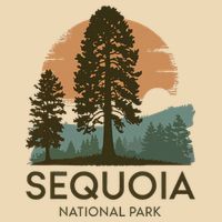 Retro Sequoia National Park Novelty Vacation Tree Minimalist Zip Tote Bag